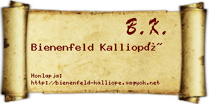 Bienenfeld Kalliopé névjegykártya